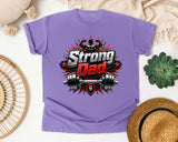 Strong Dad Weightlifting graphic tee in Violet