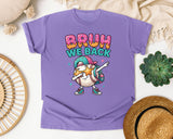 Bruh We Back Baseball Dab graphic tee in Violet