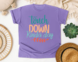 Touch Down Kinda Day Teal graphic tee in Violet