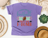 Every Great Football Mom Drops The F-Bomb graphic tee in Violet