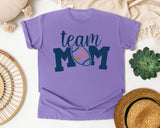 Team Mom Football Navy graphic tee in Violet