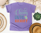Classy Until Kickoff graphic tee in Violet