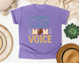 Dont Make Me Use My Football Mom Voice graphic tee in Violet
