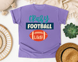 Crazy Football Lady graphic tee in Violet