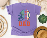 Football Dad Helmet 26 graphic tee in Violet