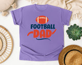 Football Dad Navy Script graphic tee in Violet