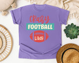 Crazy Football Lady Teal graphic tee in Violet