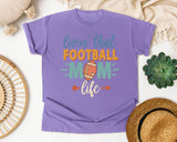 Livin That Football Mom Life graphic tee in Violet