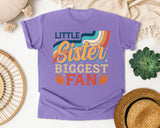 Little Sister Biggest Fan Rainbow graphic tee in Violet