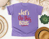 Lets Do This Boys Cream graphic tee in Violet