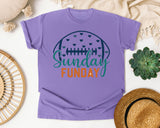 Sunday Funday Football Hearts graphic tee in Violet
