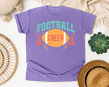 Football Cheer Pom Poms graphic tee in Violet