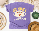 Sunday Funday Football Heart graphic tee in Violet