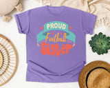 Proud Football Sister Banner graphic tee in Violet