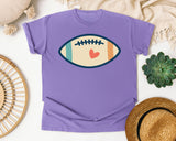 Football Cream Retro graphic tee in Violet