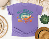 My Heart Is On That Field Retro graphic tee in Violet