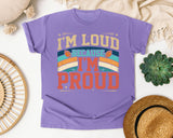 Im Loud Because Im Proud Rainbow graphic tee in Violet
