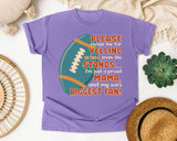 Please Excuse Me For Yelling From The Stands graphic tee in Violet