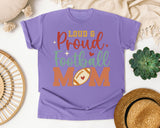 Loud And Proud Football Mom graphic tee in Violet