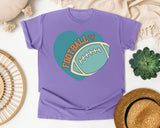 Football Heart Badge graphic tee in Violet