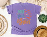 No Pain No Gain Football graphic tee in Violet