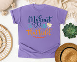 My Heart Is On That Field Navy graphic tee in Violet