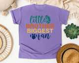 Little Brother Biggest Fan graphic tee in Violet