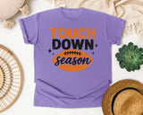 Touch Down Season Distressed graphic tee in Violet