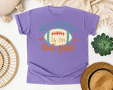 My Heart Is On That Field Ball graphic tee in Violet
