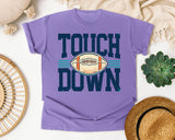 Touch Down Navy Bold graphic tee in Violet