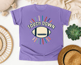 Touch Down Retro Rays graphic tee in Violet