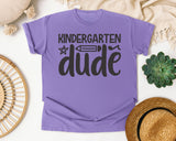 Kindergarten Dude White graphic tee in Violet