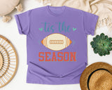 Tis The Season Football Cream graphic tee in Violet