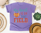 My Heart Is On That Field Bolt graphic tee in Violet