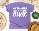 Kindergarten Dude White 2 graphic tee in Violet