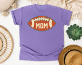 Football Mom Ball Retro graphic tee in Violet
