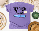 Teacher Fuel Pen graphic tee in Violet