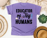 Educator Of Tiny Humans Pen graphic tee in Violet