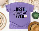 Best Principal Ever graphic tee in Violet