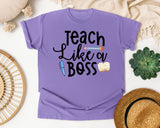 Teach Like A Boss graphic tee in Violet