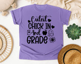 Cutest Chick In 3rd Grade graphic tee in Violet