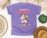 Im Ready To Crush 2nd Grade Unicorn graphic tee in Violet