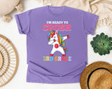 Im Ready To Crush 3rd Grade Unicorn graphic tee in Violet