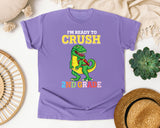 Im Ready To Crush 2nd Grade Dino graphic tee in Violet