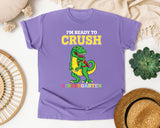 Im Ready To Crush Kindergarten Dino graphic tee in Violet