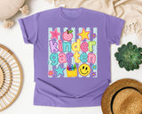 Kindergarten Crayons Smiley graphic tee in Violet