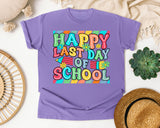 Happy Last Day Of School Bright graphic tee in Violet