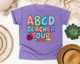 ABCD Teacher Tour Marquee graphic tee in Violet