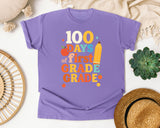 100 Days Of First Grade graphic tee in Violet