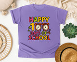 Happy 100 Days Of School Scissors graphic tee in Violet